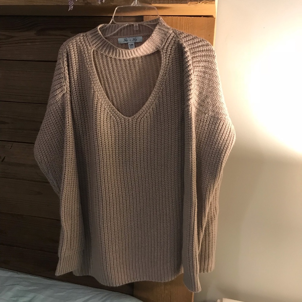 Chunky sweater from she and sky.